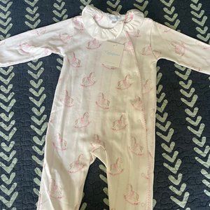 Nellapima Pink Rocking Horse Footie 6-9 Month *NEW*